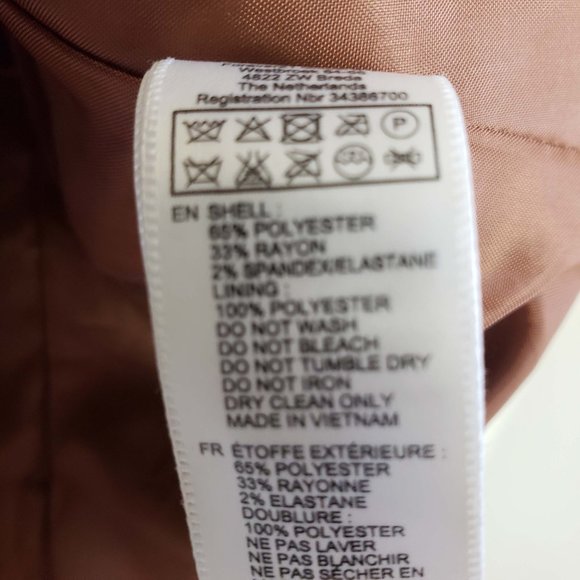 Forever 21 Women's S Copper Lined Button Hounds Tooth Pattern Suit Coat Blazer - Picture 10 of 12